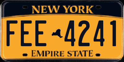 NY license plate FEE4241