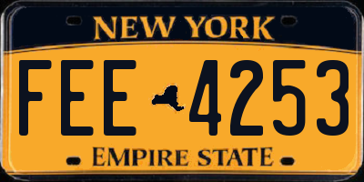 NY license plate FEE4253