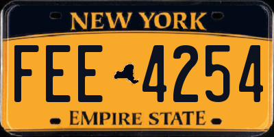 NY license plate FEE4254