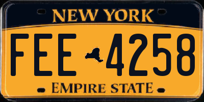 NY license plate FEE4258