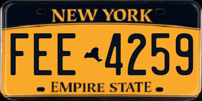 NY license plate FEE4259