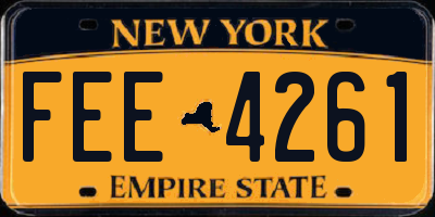 NY license plate FEE4261