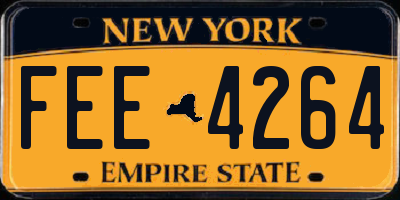 NY license plate FEE4264