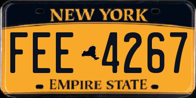 NY license plate FEE4267