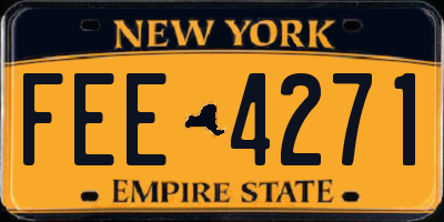 NY license plate FEE4271
