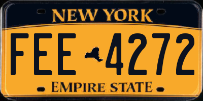 NY license plate FEE4272