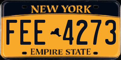 NY license plate FEE4273