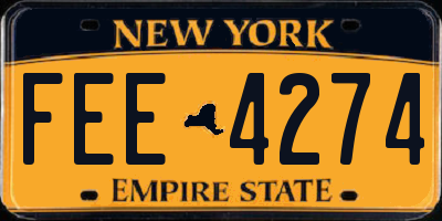NY license plate FEE4274