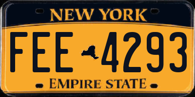 NY license plate FEE4293