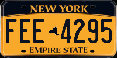 NY license plate FEE4295