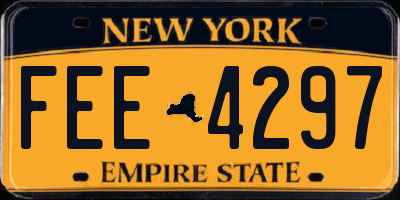 NY license plate FEE4297