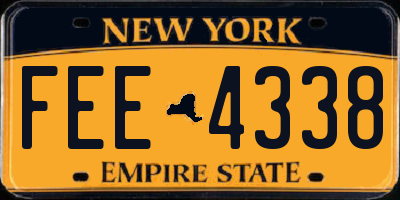 NY license plate FEE4338