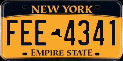 NY license plate FEE4341