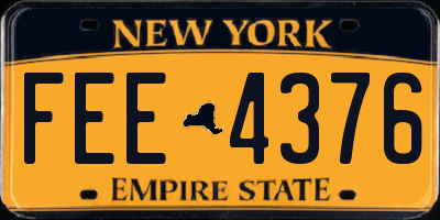 NY license plate FEE4376