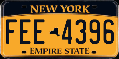 NY license plate FEE4396