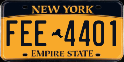 NY license plate FEE4401