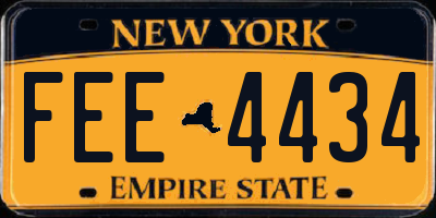 NY license plate FEE4434