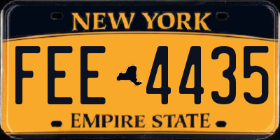 NY license plate FEE4435