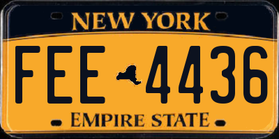 NY license plate FEE4436