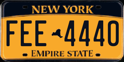 NY license plate FEE4440