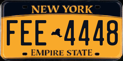 NY license plate FEE4448