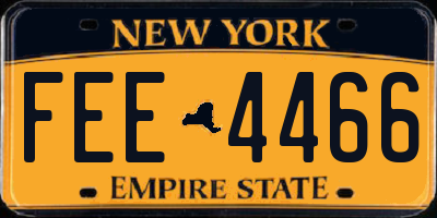 NY license plate FEE4466