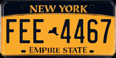 NY license plate FEE4467