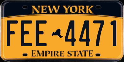 NY license plate FEE4471