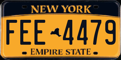NY license plate FEE4479