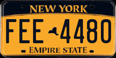 NY license plate FEE4480