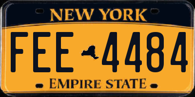NY license plate FEE4484