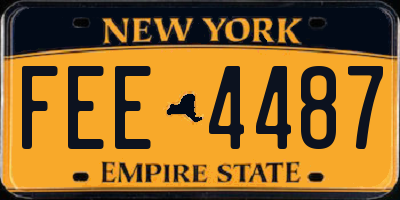 NY license plate FEE4487