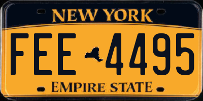 NY license plate FEE4495
