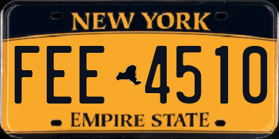 NY license plate FEE4510