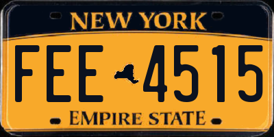 NY license plate FEE4515