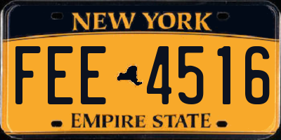 NY license plate FEE4516