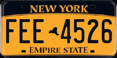 NY license plate FEE4526