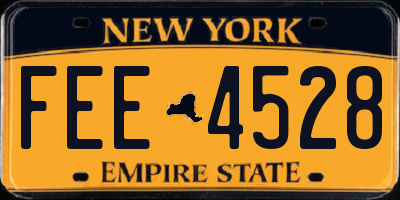 NY license plate FEE4528