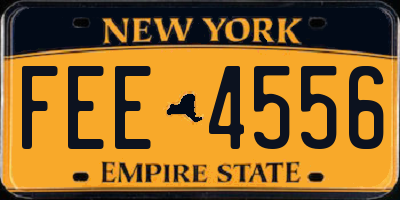 NY license plate FEE4556
