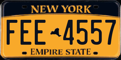 NY license plate FEE4557