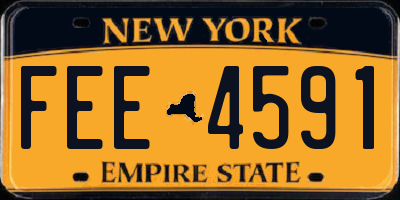 NY license plate FEE4591