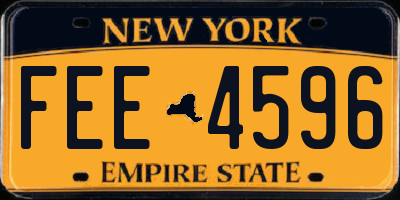 NY license plate FEE4596