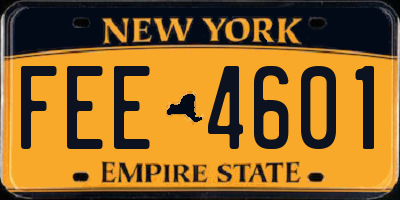 NY license plate FEE4601