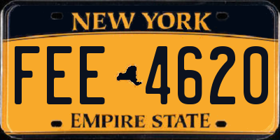 NY license plate FEE4620