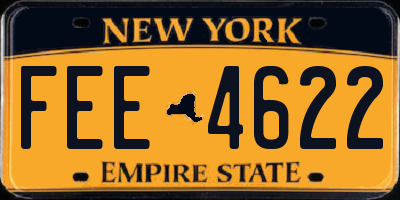 NY license plate FEE4622