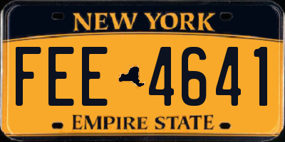 NY license plate FEE4641