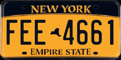 NY license plate FEE4661