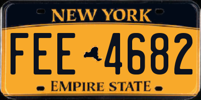 NY license plate FEE4682