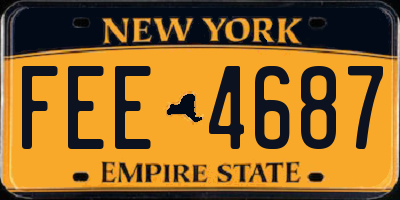 NY license plate FEE4687