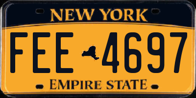 NY license plate FEE4697